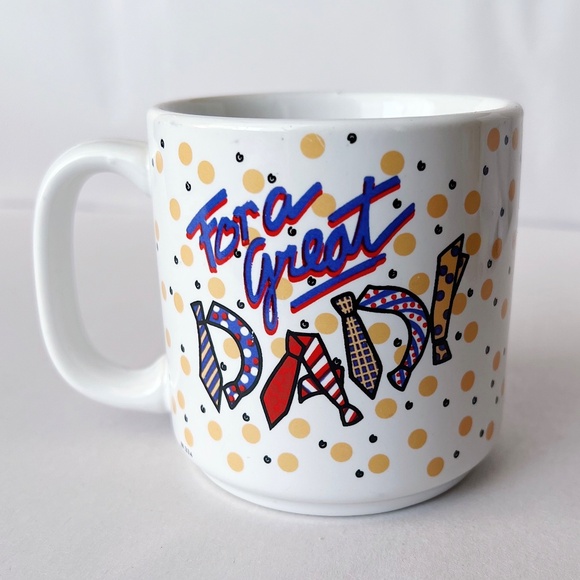 Vintage 1990s For a Great Dad Mug Fathers Day - Picture 1 of 8